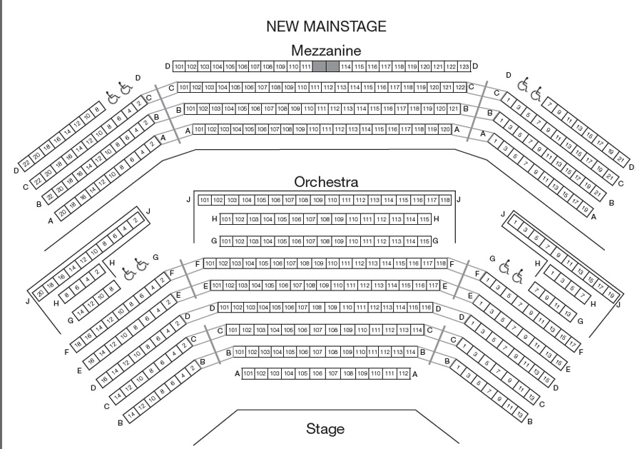 Olney Theatre Mainstage Seating Chart