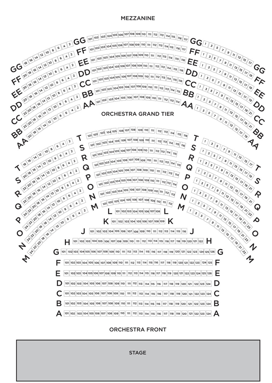 Sidney Harmon Hall Seating Chart